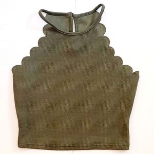 NWOT Olive top